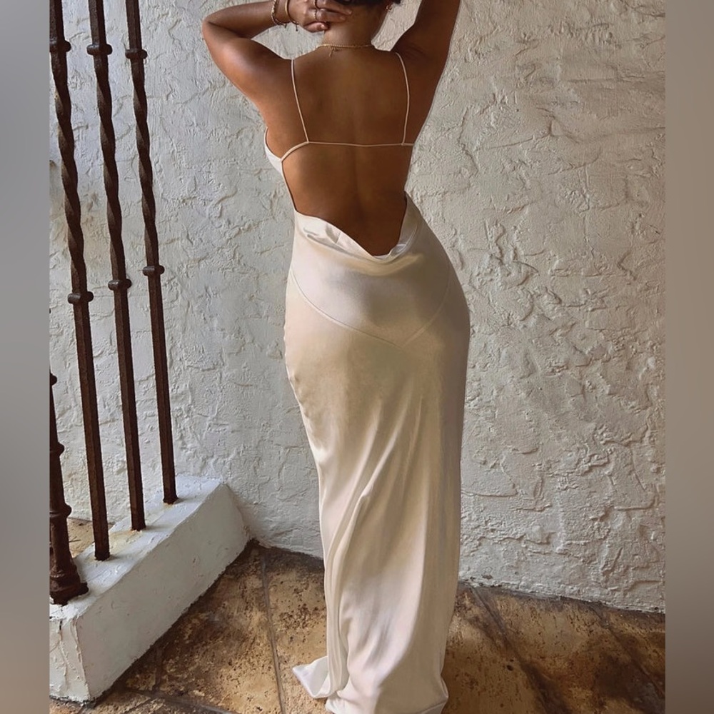 Meshki Cream Maxi Dress - Picture 2 of 8